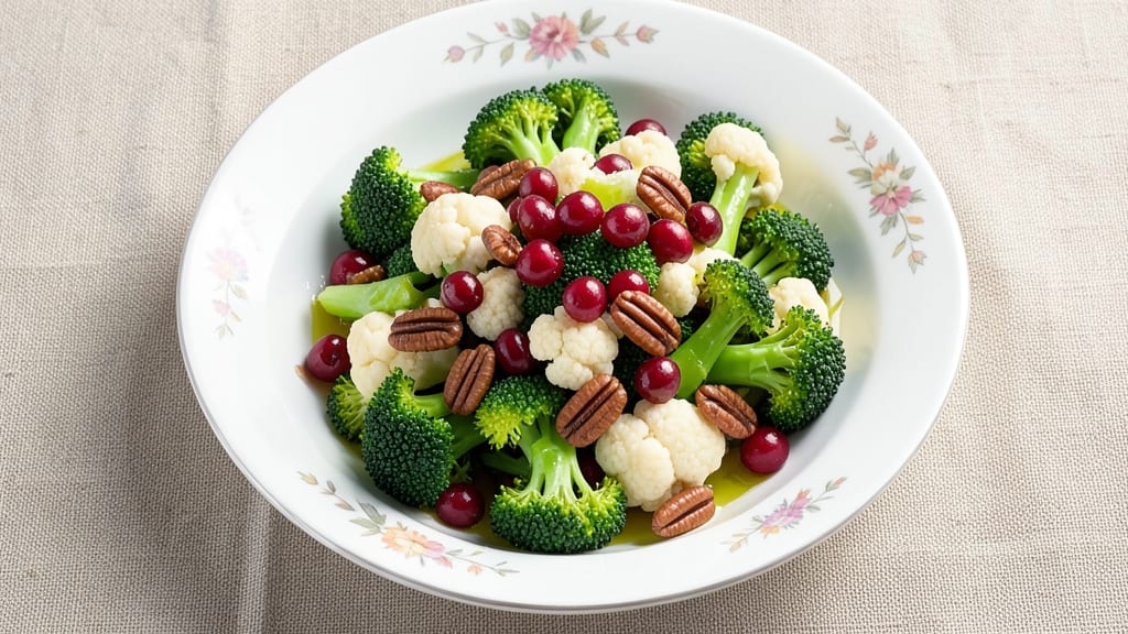 Broccoli Cauliflower Cranberry Salad Recipe: Bright Holiday Crunch in 20 Minutes