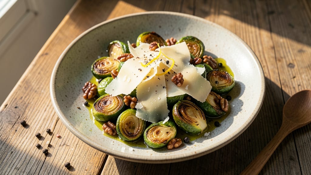 Brussels Sprouts Salad Recipe: Cold Crispy Crowns With Nutty Parmesan Bite