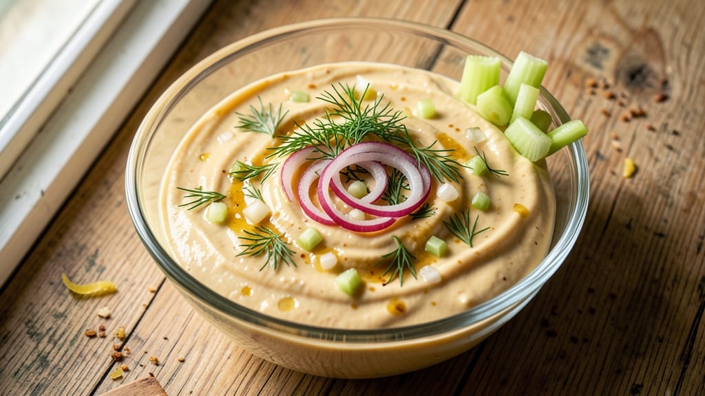 Bologna Salad Spread Recipe: Crisp Celery Crowns Over Creamy Herb Velouté Bliss