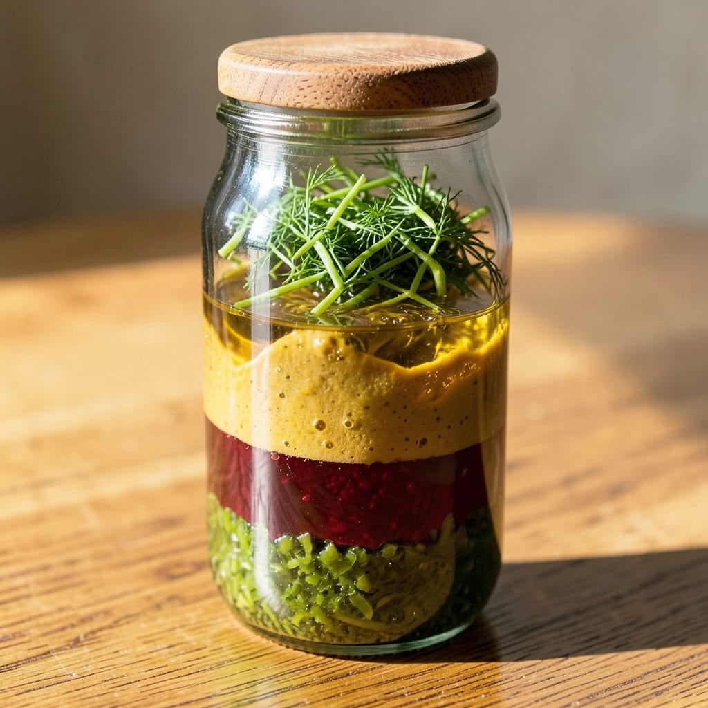 Five Layer Salad Dressing Recipe: Crunchy Celery and Herb-Layered Freshness