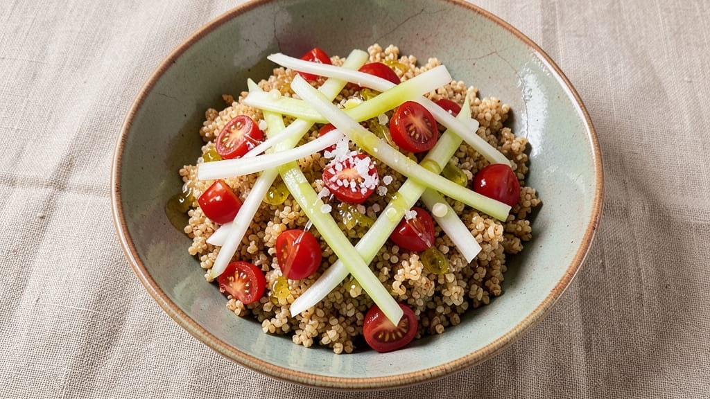 Bobby Flay's Quinoa Salad Recipe: Crispy Celery Crowns Over Lemon-Garlic Vinaigrette