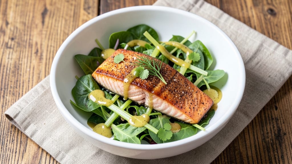 Brio Salmon Salad Recipe: Flaky Salmon Over Crisp Celery Crowns