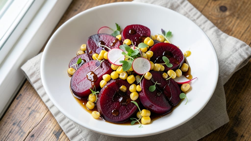 Beet and Corn Salad Recipe: Sweet Earthy Bite with Crispy Texture Twist