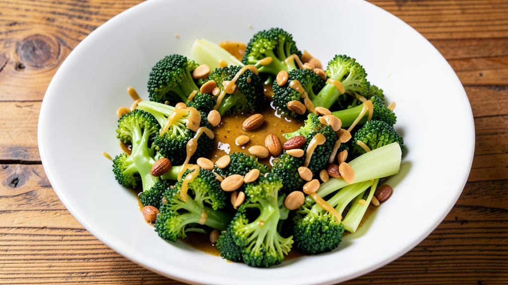 Broccoli Peanut Salad Recipe: Crunchy Celery Crowns Over Nutty Peanut Bliss