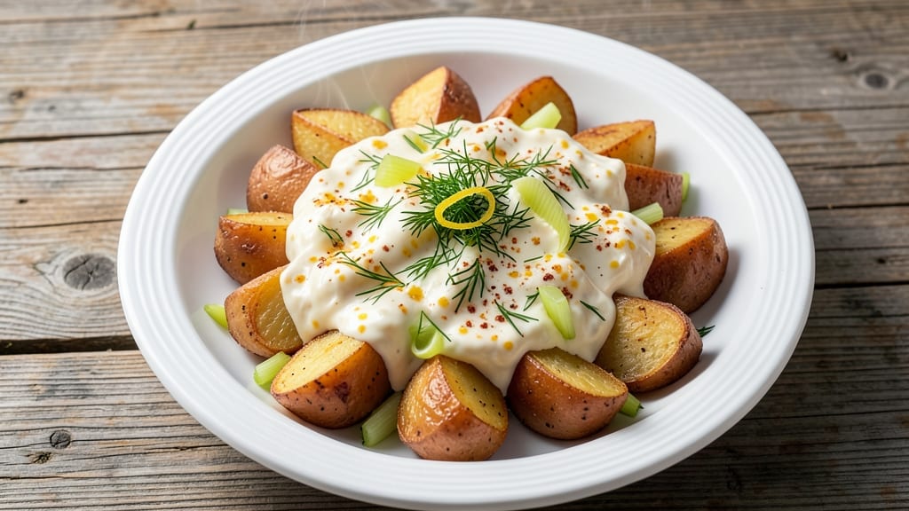 Baked Potato Sour Cream Salad Recipe: Crisp Celery Crowns Over Cool Creamy Bliss