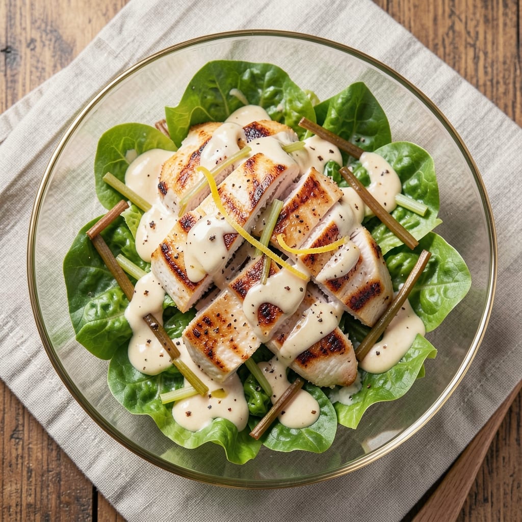 Alfredo Salad Recipe: Parmesan Cream Sauce With Crisp Celery Bites