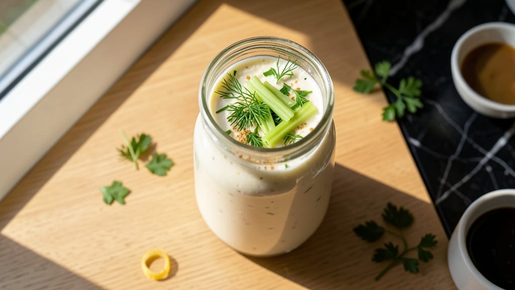 Awesome Salad Dressing Recipe: No-Fuss Creamy Ranch With Crisp Celery Crowns