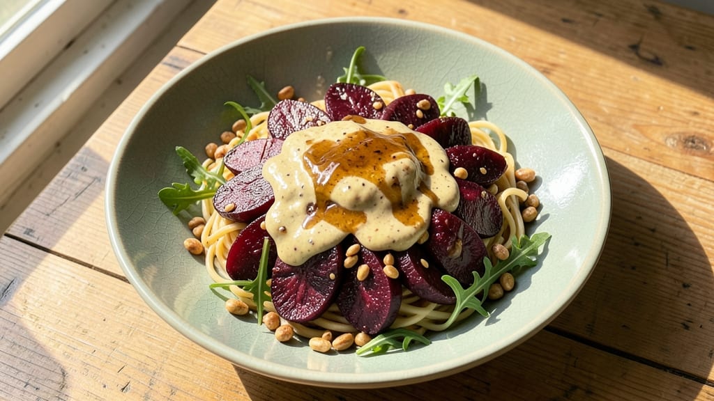 Beet Noodle Salad Recipe: Earthy Sweetness Meets Cool Creamy Bliss