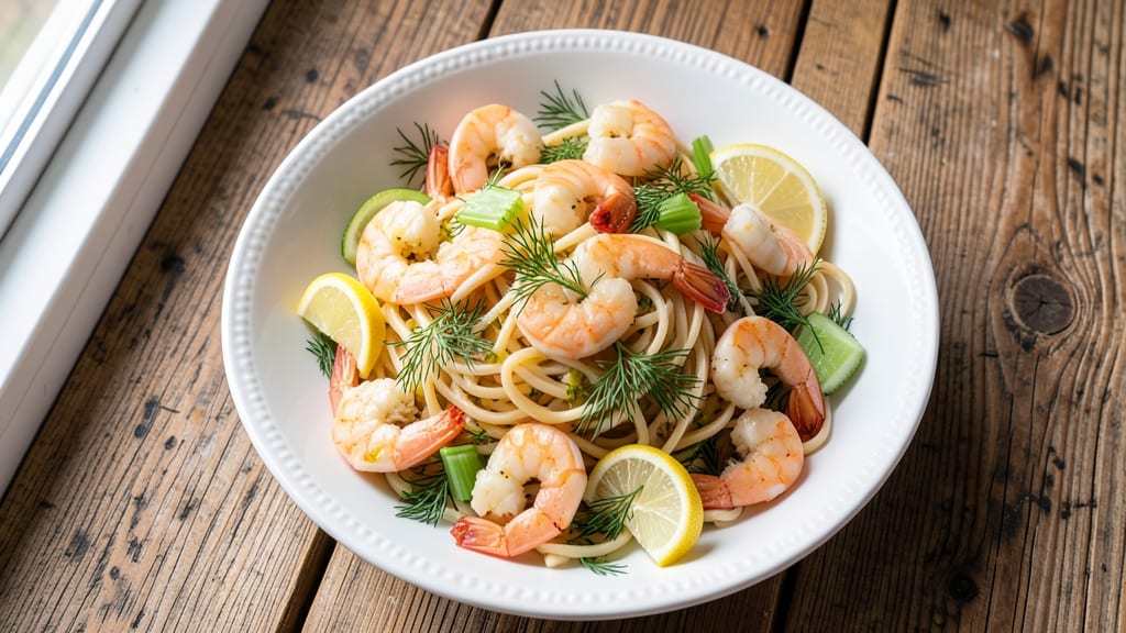 Best Shrimp Pasta Salad Recipe Ever: Bright Lemon-Dill Dressing with Crisp Celery Crowns