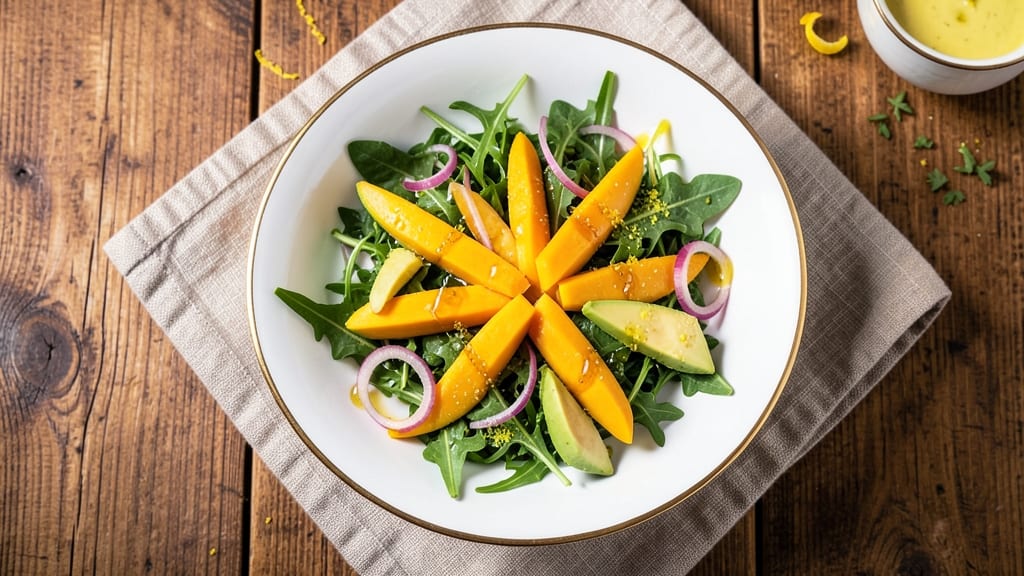 Arugula Mango Salad Recipe: Tropical Crunch Meets Sweet Citrus Zing