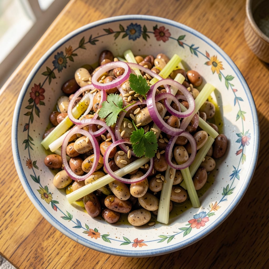 3 Bean South African Three Bean Salad Recipe: Spiced Vinegar Crunch Without Mayo