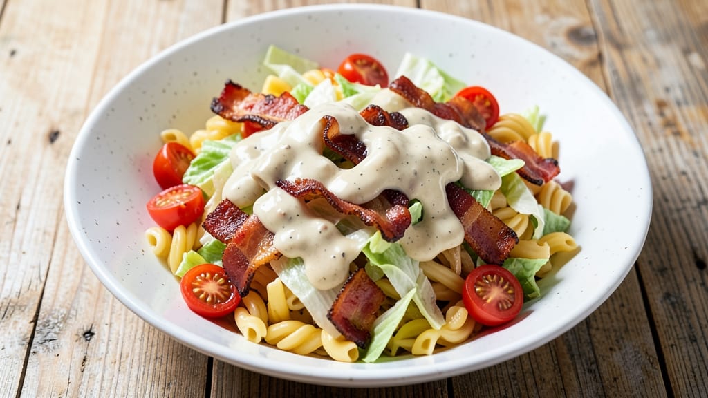 BLT Pasta Salad Recipe With Ranch Dressing: Smoky Bacon Crunch Meets Cool Creamy Ranch