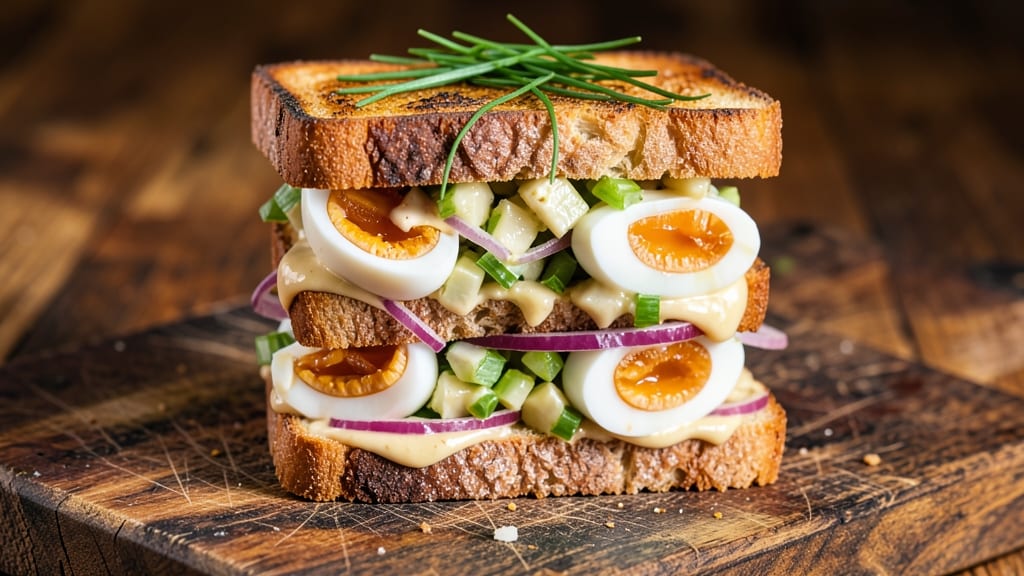 Awesome Egg Salad Sandwich Recipe: Fluffy Eggs with Crunchy Celery and Zesty Mayo Twist
