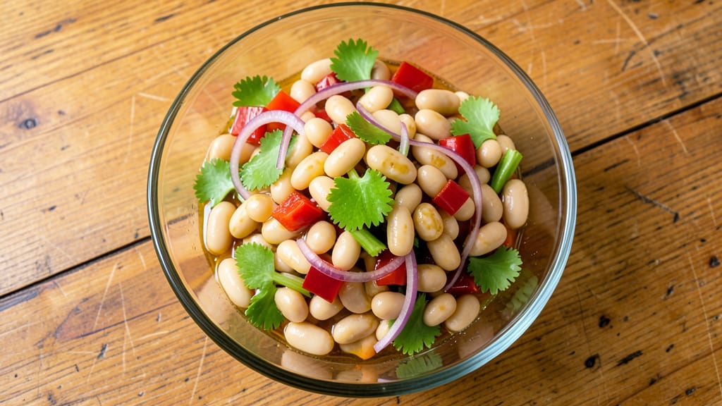 Bean Salad Recipe With Apple Cider Vinegar: Crisp Celery Crowns Over Zesty Tang