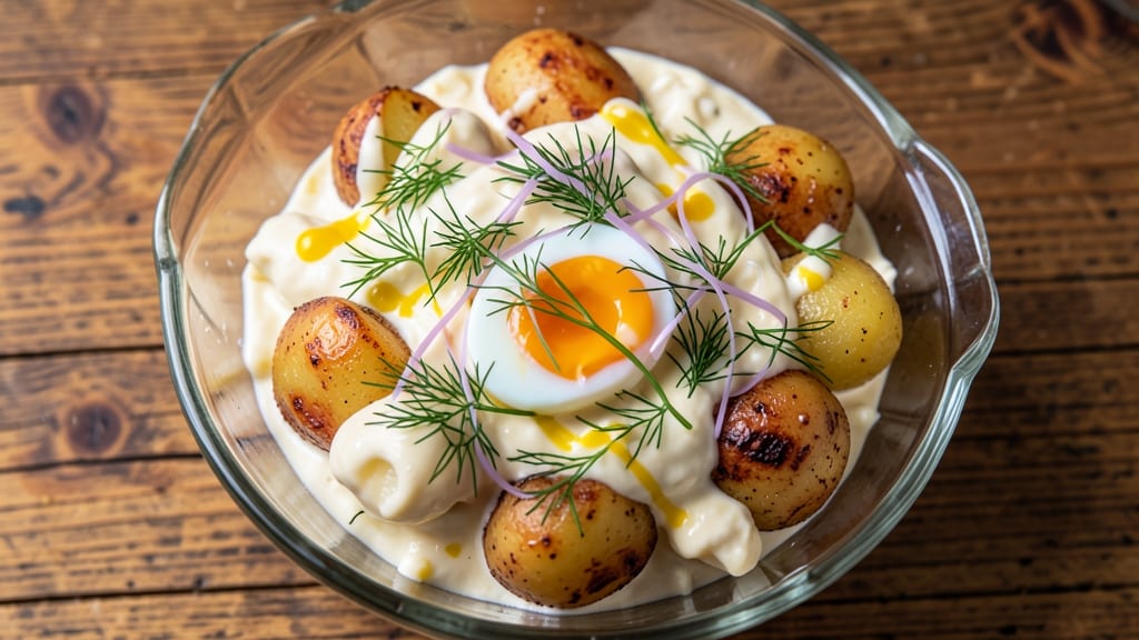 Byerlys Potato Salad Recipe: Herb-Infused Creaminess With Perfect Egg Ribbon Swirls