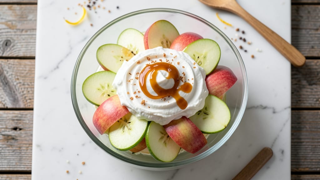 Apple Salad Whipped Cream Recipe: Light Airy Cloud Over Crisp Fruit Bites