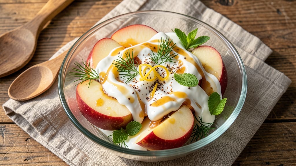 Apple Salad With Honeycrisp Apples Recipe: Sweet-Tart Crunch Meets Herbed Yogurt Dressing