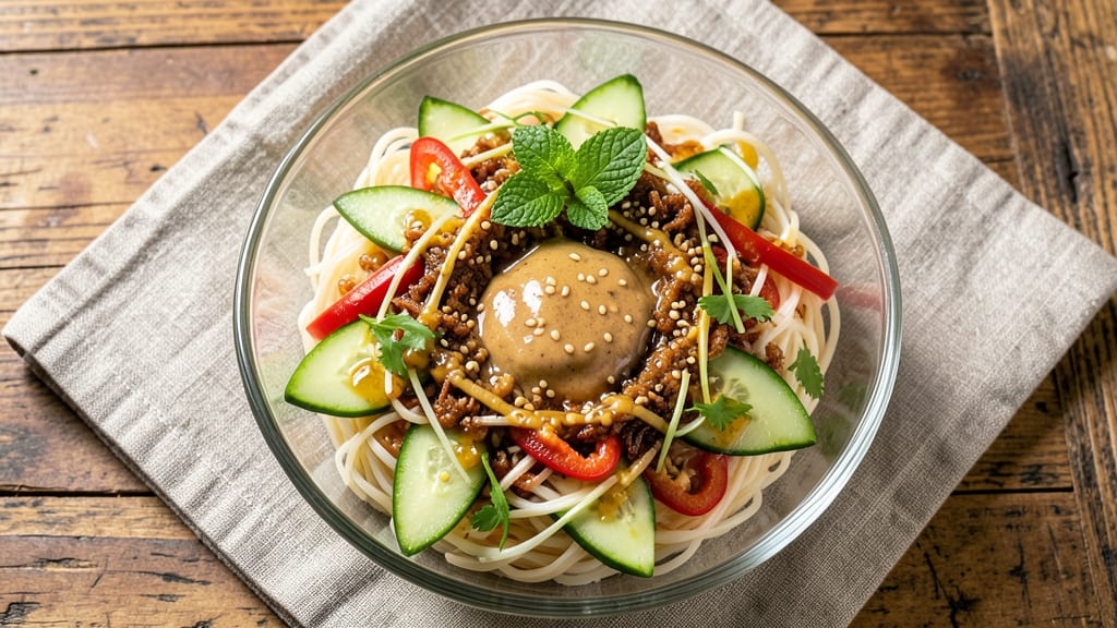 Asian Sesame Noodle Salad Recipe: Nutty Toasted Sesame Crunch With Silky Peanut Dressing