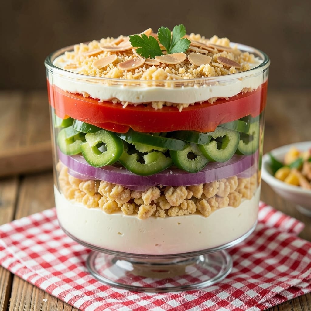 Amish Seven Layer Salad Recipe: Creamy Parmesan-Packed Crunch in Minutes