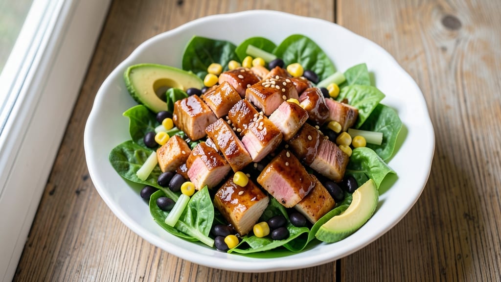 California Pizza Kitchen BBQ Chopped Salad Recipe: Smoky BBQ Chicken Over Crisp Celery Crowns