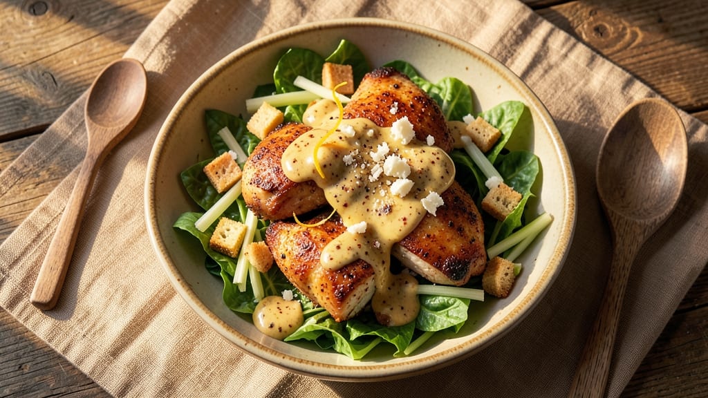 Cajun Chicken Caesar Salad Recipe: Spicy Kick Meets Crispy Celery Crowns