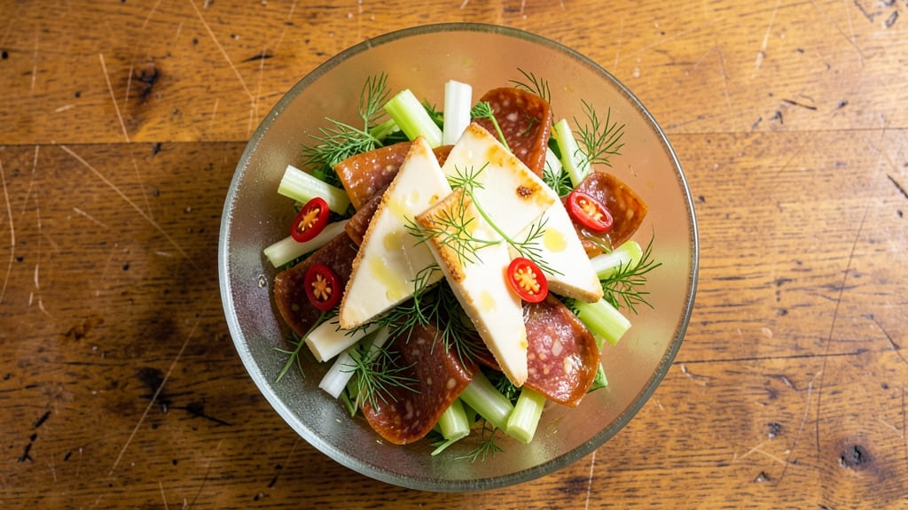 Buca Di Beppo Antipasto Salad Recipe: Crisp Celery Crowns Over Creamy Lemon-Dill Bliss
