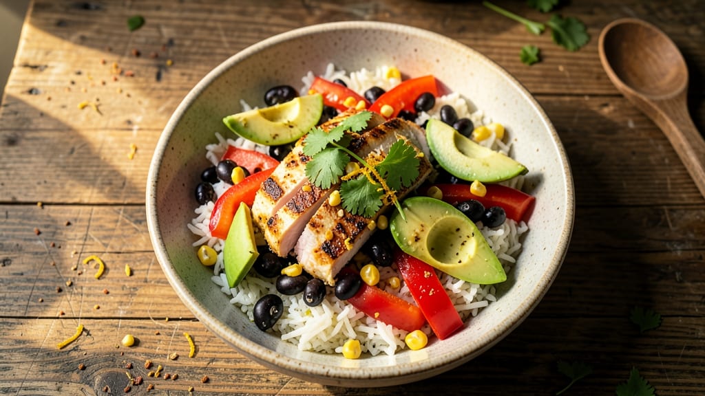 Burrito Bowl Salad Recipe: Layered Crunch and Creamy Protein Pack