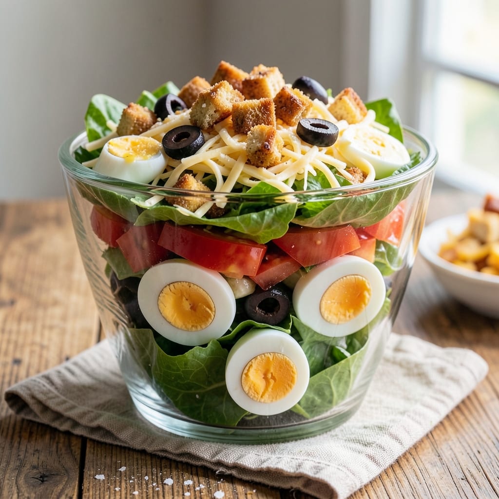 7 Layer Salad Recipe: Crunchy-Creamy Stack of Flavorful Layers