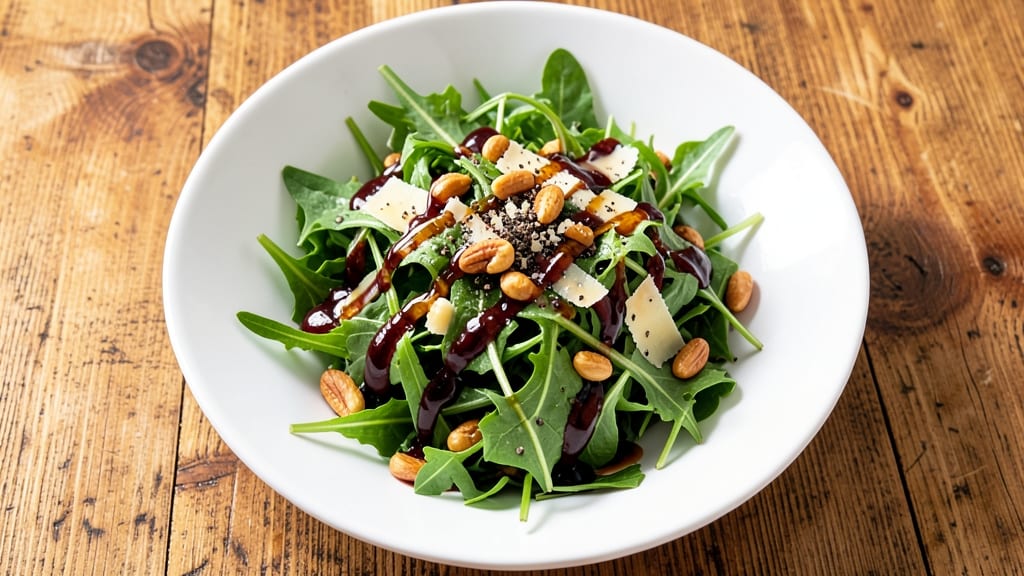 Arugula Salad Recipe With Balsamic Vinegar: Bright Bite of Peppery Greens and Tangy Gloss