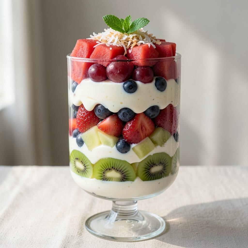 7 Layer Fruit Salad Recipe: Vibrant Rainbow Stack That Stays Fresh All Week