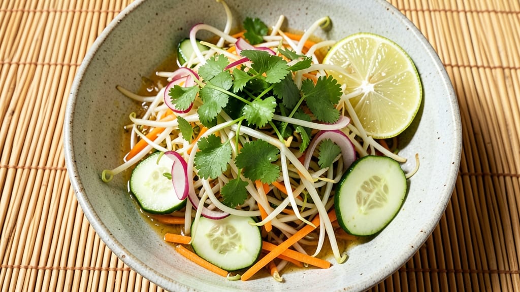 Indian Bean Sprouts Salad Recipe: Zesty Tamarind-Lime Crunch