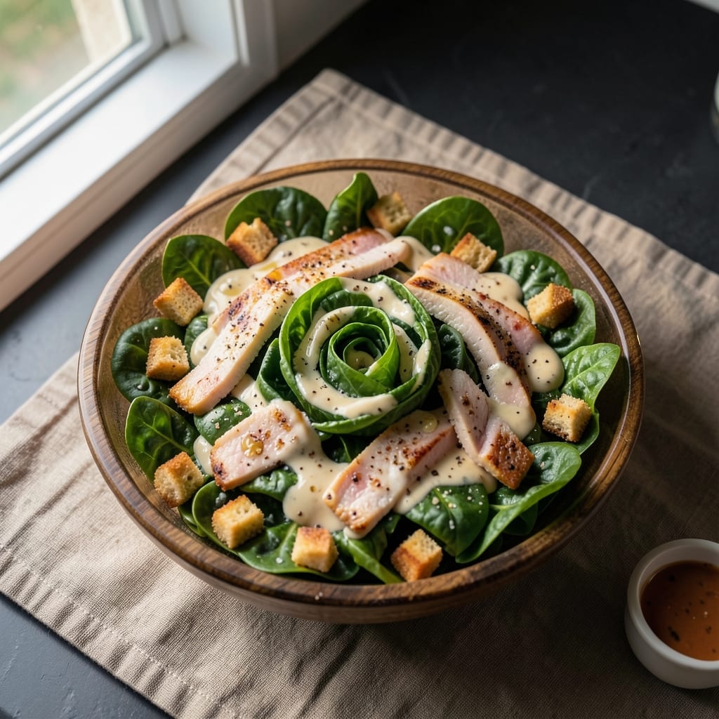 American Caesar Salad Recipe: Crispy Croutons and Parmesan Crunch