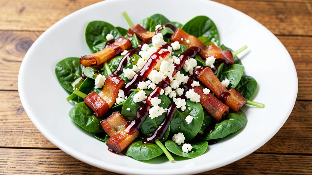 Applebee's Spinach Salad Recipe: Crispy Bacon Bits and Warm Balsamic Glaze