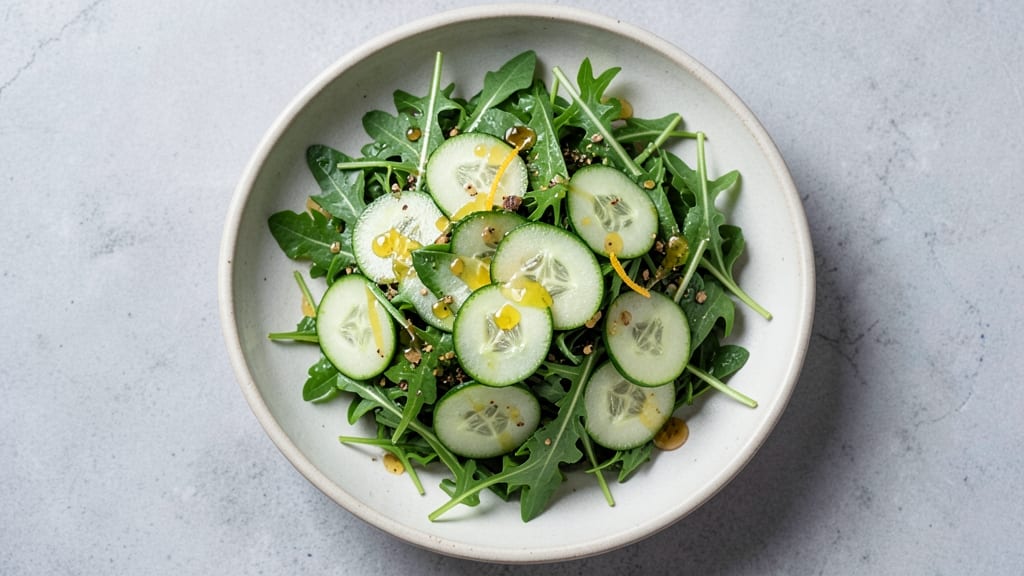 Arugula Cucumber Salad Recipe: Peppery Freshness With Zesty Lemon Dressing
