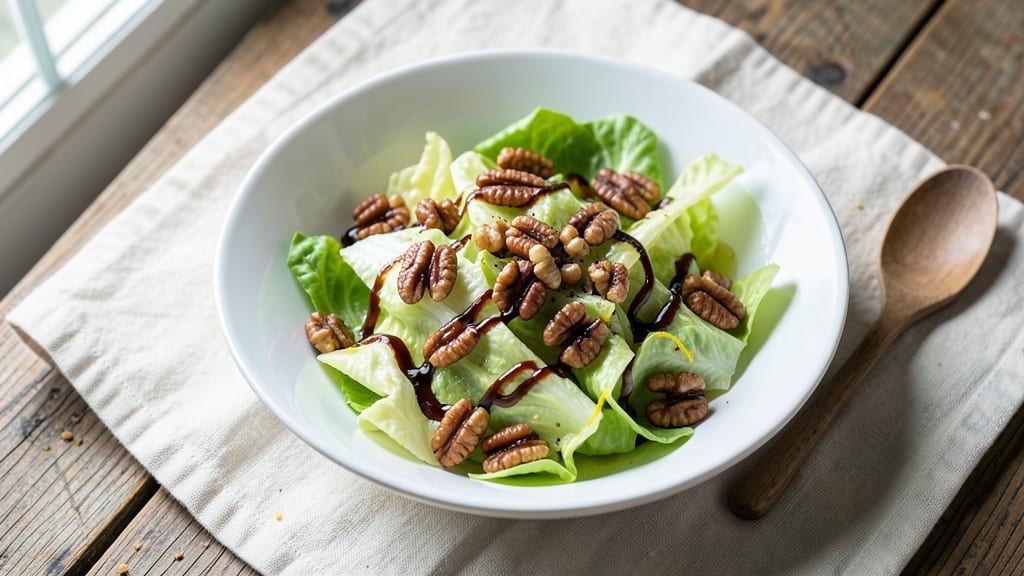 Bibb Lettuce Salad With Candied Walnuts Recipe: Sweet Caramelized Nuts Over Buttery Greens