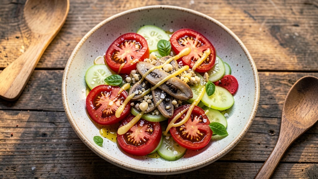Bar Nestor Tomato Salad Recipe: Celery Crown Crunch Over Tangy Lemon-Anchovy Bliss