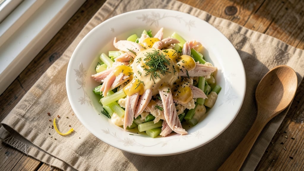 Duke's Mayonnaise Chicken Salad Recipe: Duke's Famous Creamy Texture with Celery Crunch