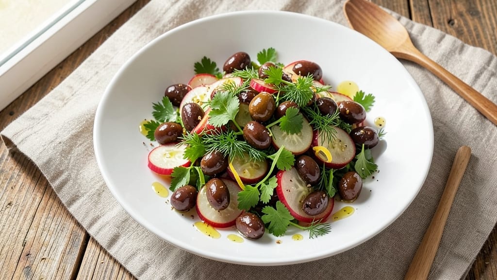 Black Olive Salad Recipe: Bold Mediterranean Crunch With Zesty Lemon Twist