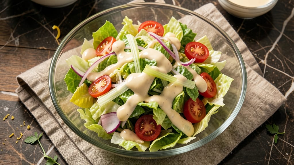 Brown Derby Chopped Salad Recipe: Celery Crown Crunch Over Creamy Herb Velouté With Anchovy Depth