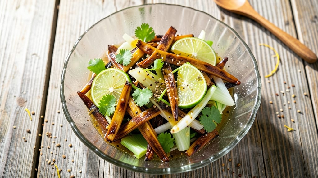 Bamboo Salad Recipe: Crispy Celery Crowns Meet Sweet-Tart Dressing