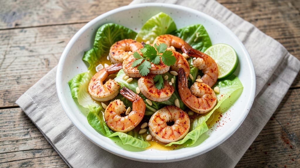 Baja Shrimp Salad Recipe: Spicy Lime-Marinated Shrimp Over Crisp Celery Crowns