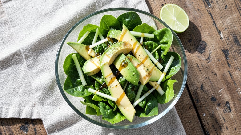 California Dreaming House Salad Recipe: Celery Crown Crunch Meets Creamy Avocado-Lime Bliss