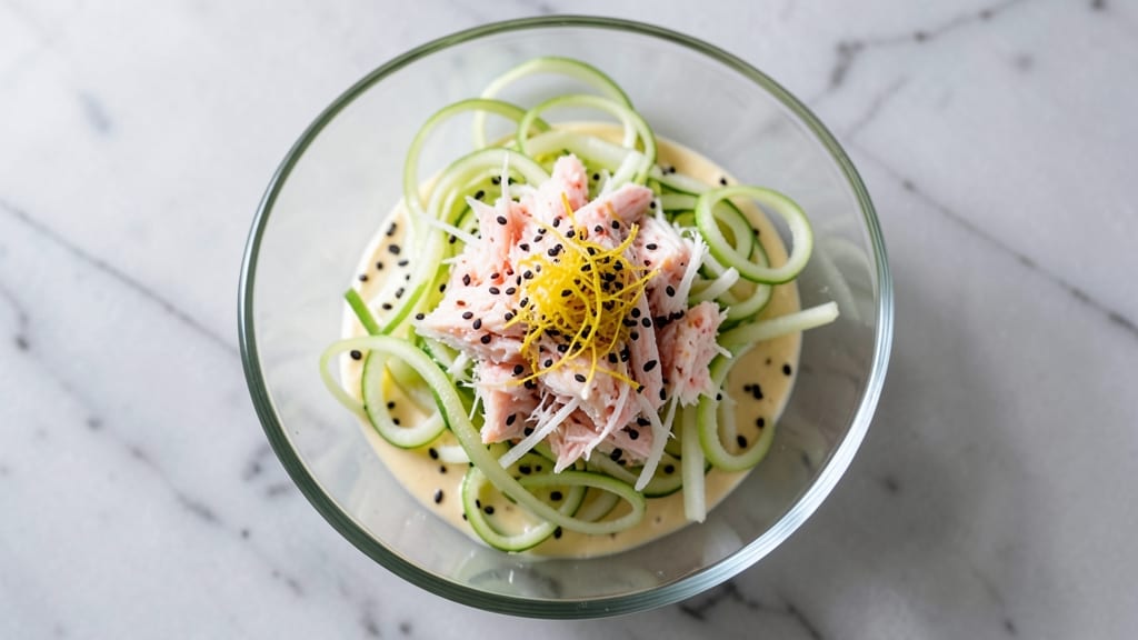 Cucumber Imitation Crab Salad Recipe TikTok: Viral Crunchy Celery Crowns Over Creamy Mayo Bliss