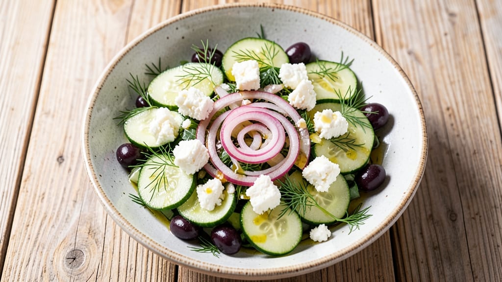 Greek Salad No Tomatoes Recipe: Crispy Cucumbers and Feta Brilliance