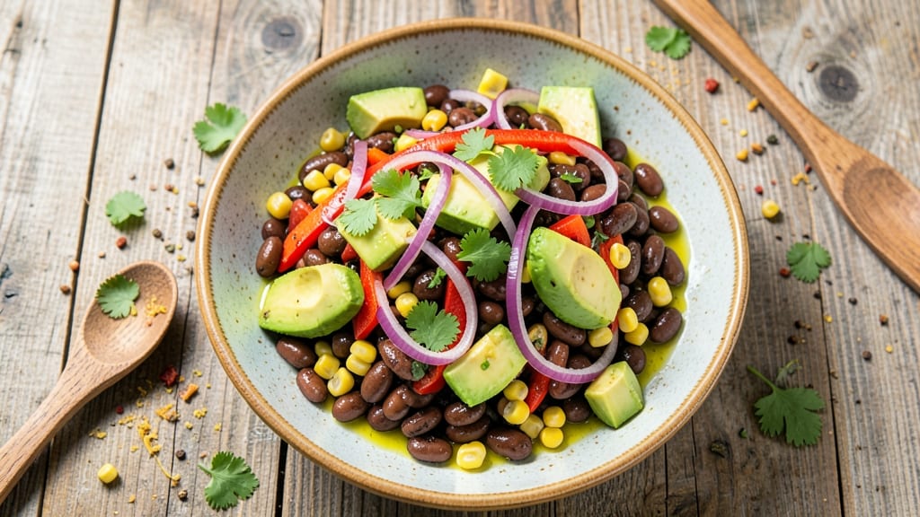 Bean Corn Avocado Salad Recipe: Zesty Lime-Cilantro Crunch in 15 Minutes