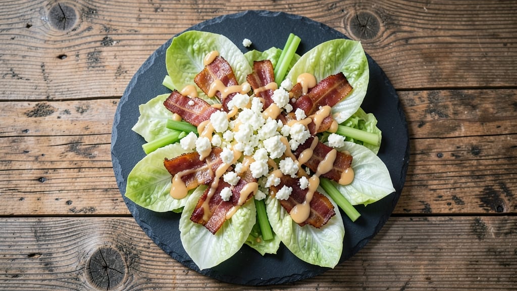 Brio Wedge Salad Recipe: Celery Crown Crunch Over Creamy Blue Cheese Bliss