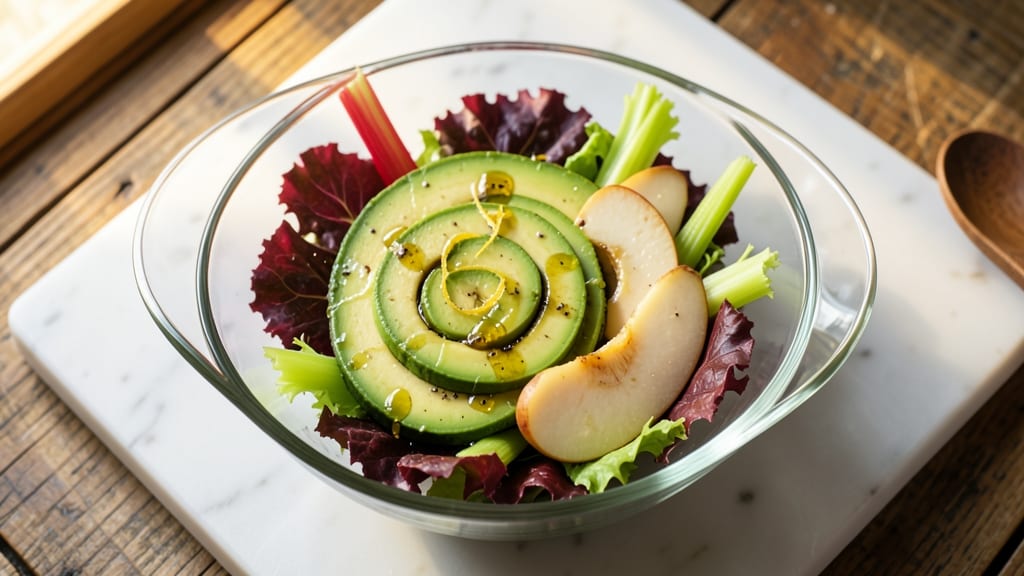 Avocado Pear Salad Recipe: Crisp Celery Crowns Over Zesty Lime Dressing