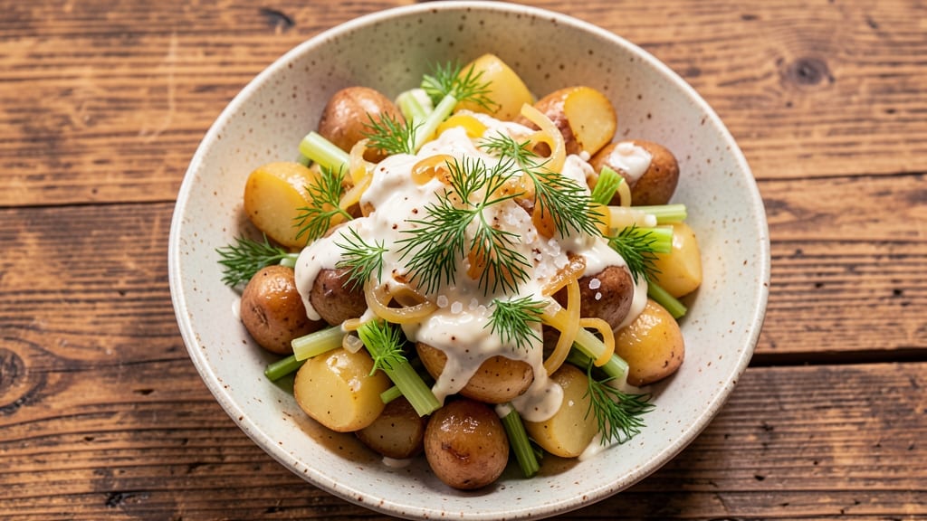 Best Foods Classic Potato Salad Recipe: Crisp Celery Crowns Over Tangy Herb Dressing