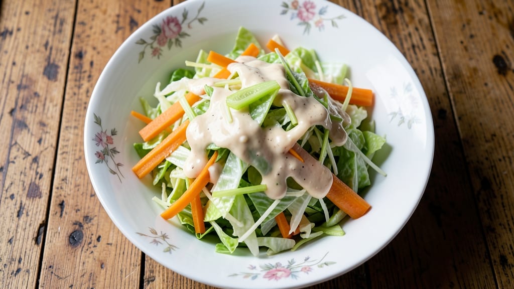 Basic Coleslaw Salad Recipe: Crunchy Cabbage and Creamy Mayonnaise Balance