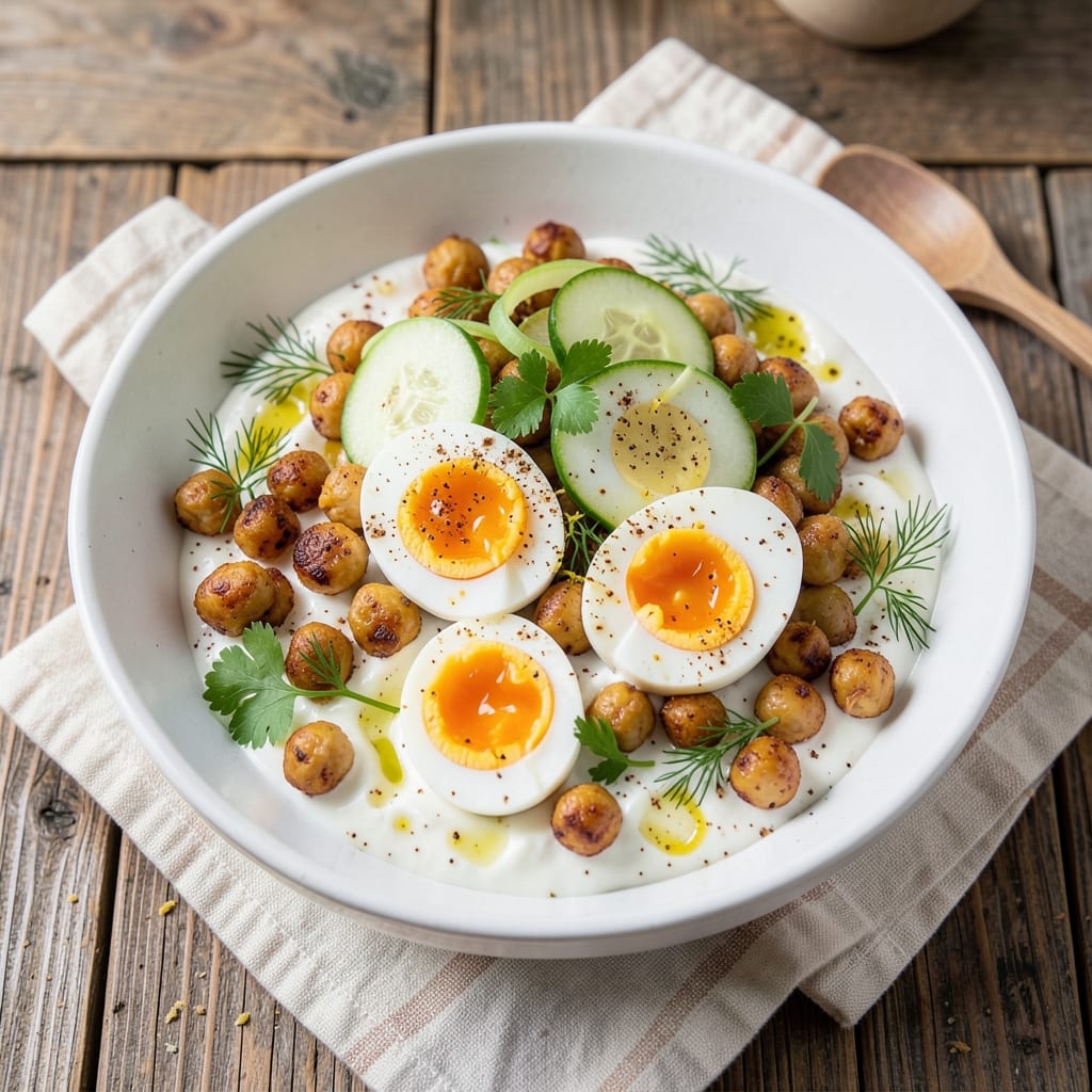 Achichuk Salad Recipe: Crispy Chickpeas and Tangy Yogurt Magic